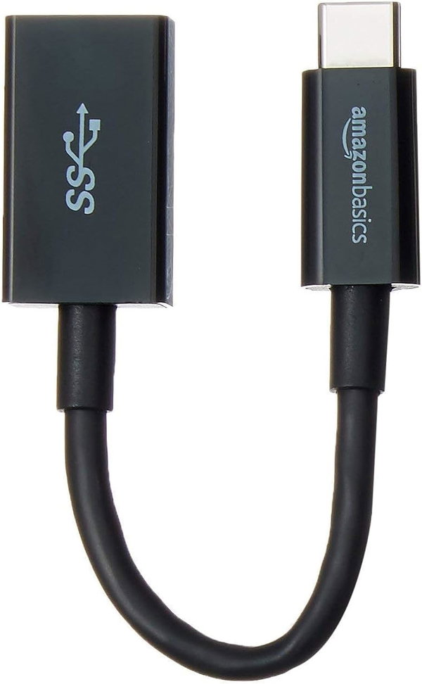 Kabel konwertujący USB-C 3.1 do USB-A Amazon Basics 5 Gb/s czarny