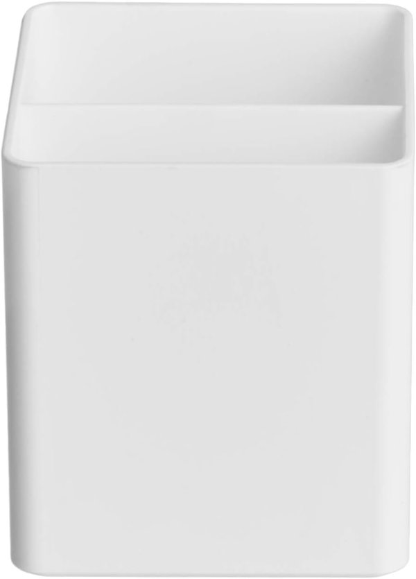 Amazon Basics Plastikowy organizer kubek na długopisy biały