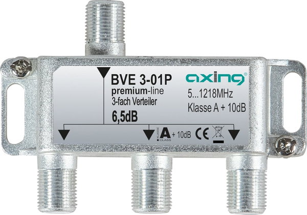 Rozdzielacz 3-drożny do kabla lub systemu antenowego Axing BVE-01P