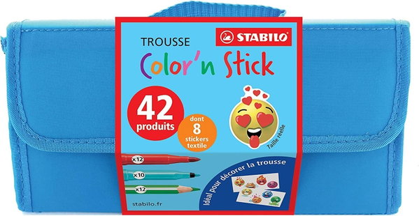 Stabilo piórnik Color n stick z flamastrami 22 sztuki wielokolorowe