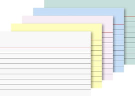 Brunnen Fiszki karty indeksowe 105×74 mm A7 w linie różne kolory 200 sztuk