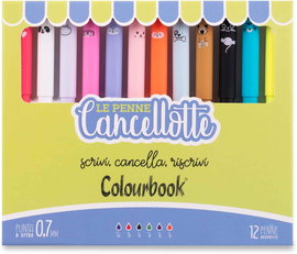 Długopis kulkowy z wkładem wymazywalnym Cancellotte Colourbook 12 sztuk