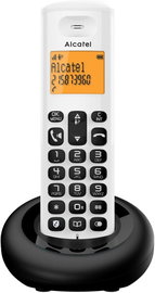 Telefon bezprzewodowy DECT Alcatel E260 Duży podświetlany wyświetlacz biały
