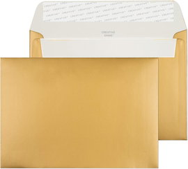 Koperty samoprzylepne metaliczne złote Blake Shine C6 114 x 162 mm 25 sztuk