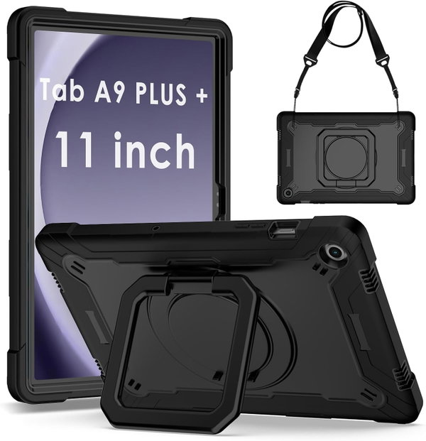 Etui dziecięce do tabletów Samsung Galaxy Tab A9+/A9 Plus solidne czarne