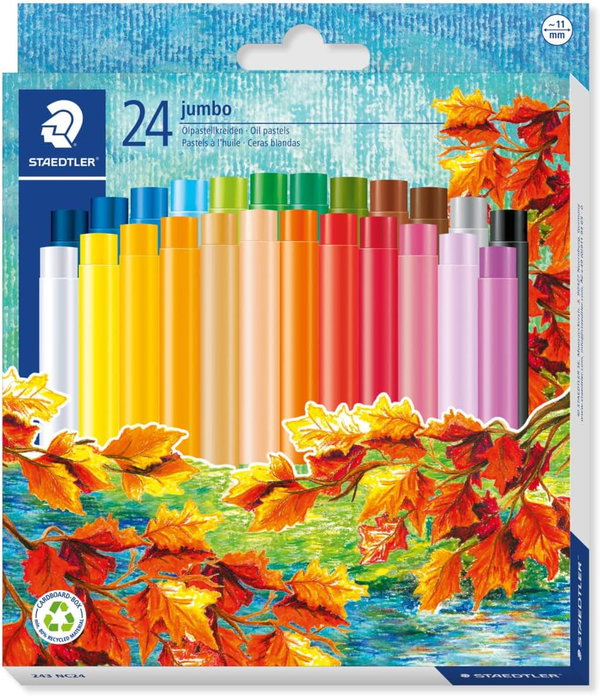 Pastele olejne Staedtler Noris Club Jumbo 24 sztuki wielokolorowe