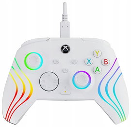 Pad Kontroler PDP Afterglow Wave Wired biały o konsoli Xbox Series X/S/One