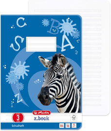 Zeszyt ćwiczeń Herlitz Notes A4 FSC dwie linie 3,5 mm Zebra 9 sztuk