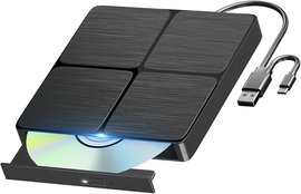 Yaeonku Zewnętrzny napęd Blu-Ray CD DVD, USB 3.0, typ C, XP/7/8/10/11 MacOS