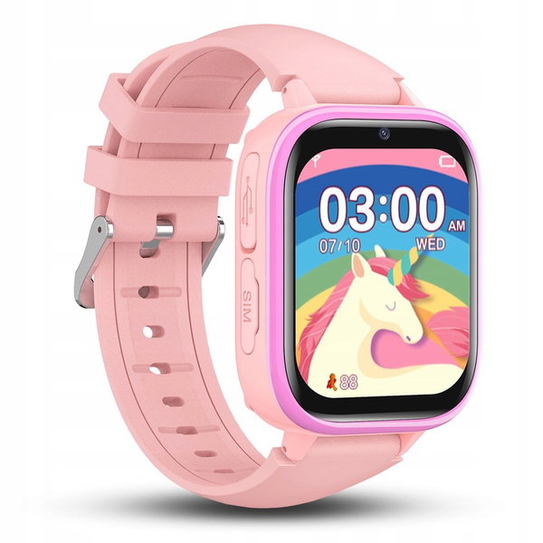 OKYUK Wielofunkcyjny smartwatch dla dzieci z funkcją połączeń różowy