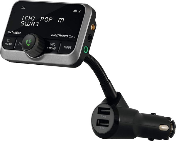 Transmiter samochodowy TechniSat Digitradio Car 1 DAB+ nadajnik FM czarny