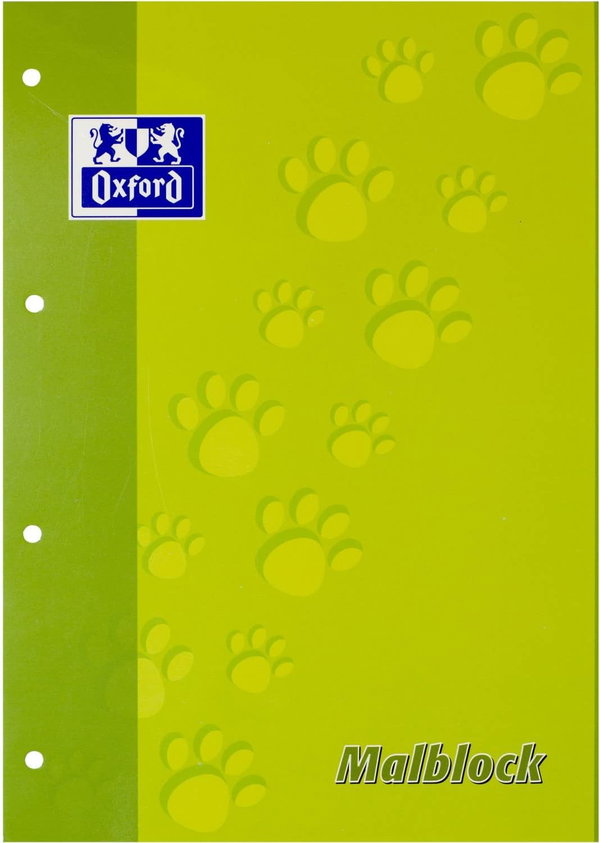 Blok rysunkowy Oxford School Junior A4 100 arkuszy czysty 90 g/m² 4 dziurki