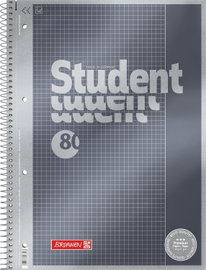 Notes zeszyt studencki A4 Brunnen Premium w kratkę 80 arkuszy 4-otworowe