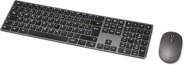 Klawiatura i mysz bezprzewodowa Amazon Basics ultracienka cicha QWERTZ DE