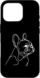 Etui plecki na Smartfon iPhone 16 Pro grafika z buldogiem francuskim czarny