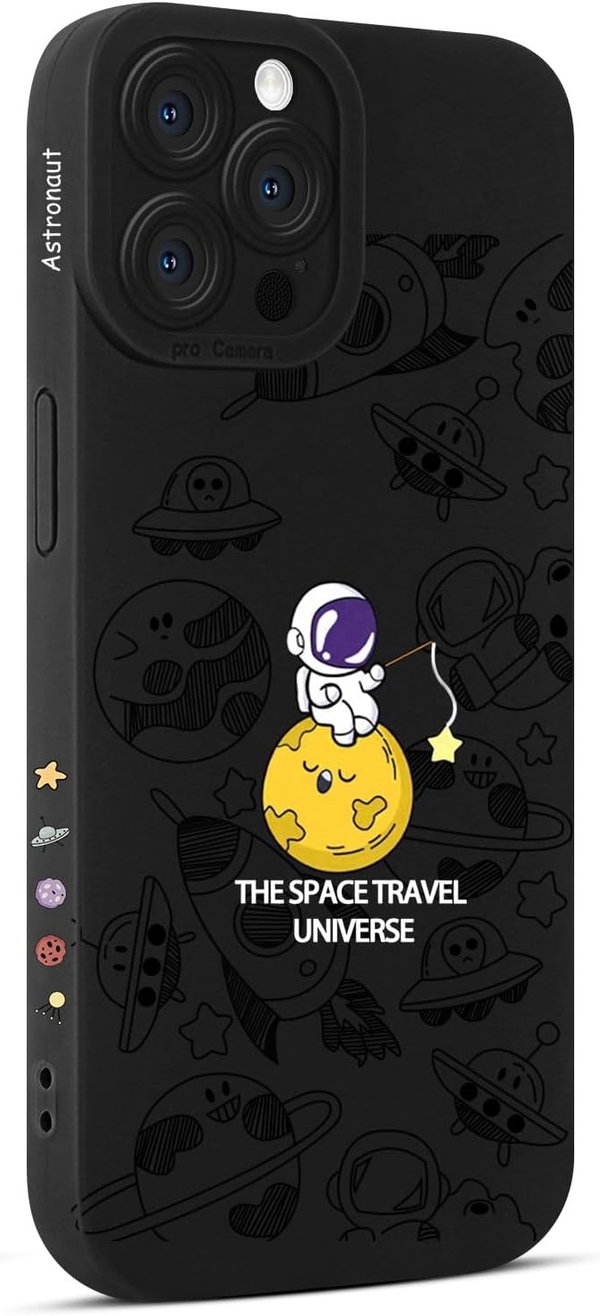 Zestaw 2 etui na Smartfon Apple iPhone 16 Pro 6,3 cala czarne astronauta