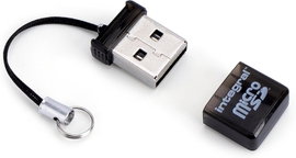Czytnik kart MicroSD MicroSDHC MicroSDXC USB Integral Dysk Flash czarny