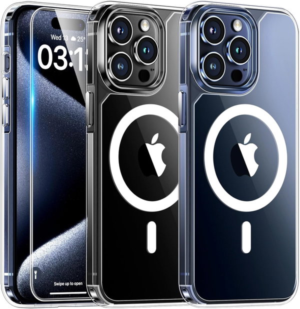 Etui do Apple iPhone 15 Pro + Folia ochronna 1 szt + folia na aparat 2 szt