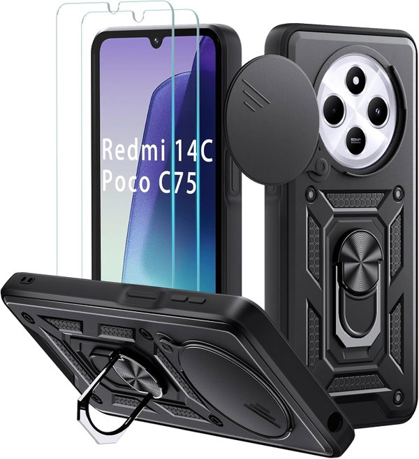 Etui plecki do Smartfonu Xiaomi Redmi 14C 4G + 2 sztuki szkła hartowanego