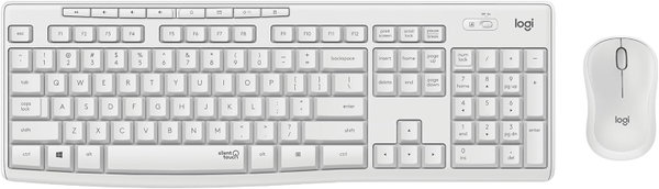 Zestaw bezprzewodowy Logitech MK295 biały AZERTY FR cicha klawiatura i mysz