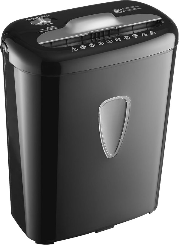 Niszczarka Amazon Basics Micro-Cut P-4 Uszkodzona Rozkręcona Na części Kosz