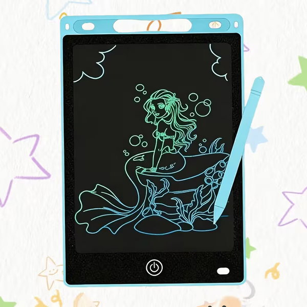Tablet Graficzny dla Dzieci Znikopis LCD 8.5 Cala Kolorowy Rysik Niebieski