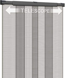 Moskitiera zasłona drzwiowa Schellenberg 50654 teleskopowa lamele 130x250