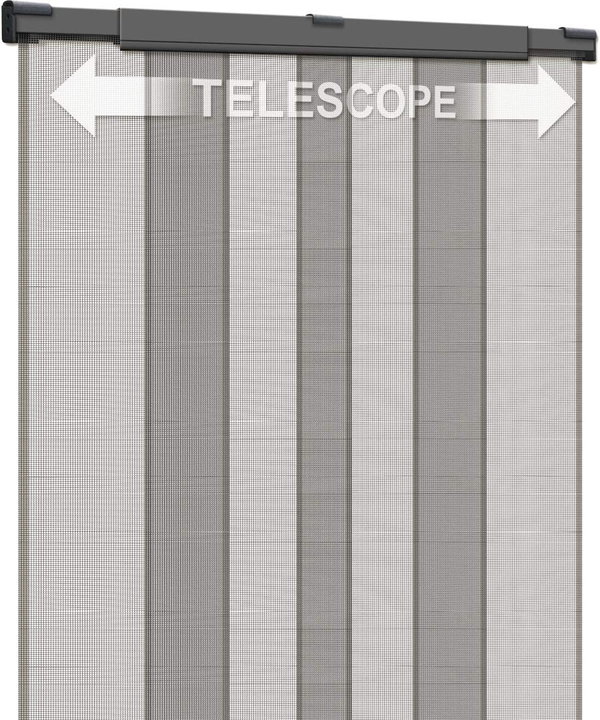 Moskitiera zasłona drzwiowa Schellenberg 50654 teleskopowa lamele 130x250