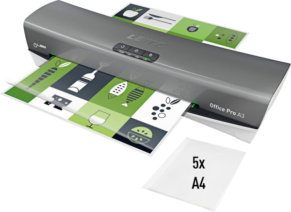 Profesjonalny Laminator Leitz iLAM Office Pro A3 Srebrny do 175mic Szybki