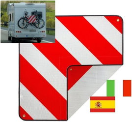 Tablica Ostrzegawcza Aluminiowa Odblaskowa Włochy Hiszpania Kamper 50x50