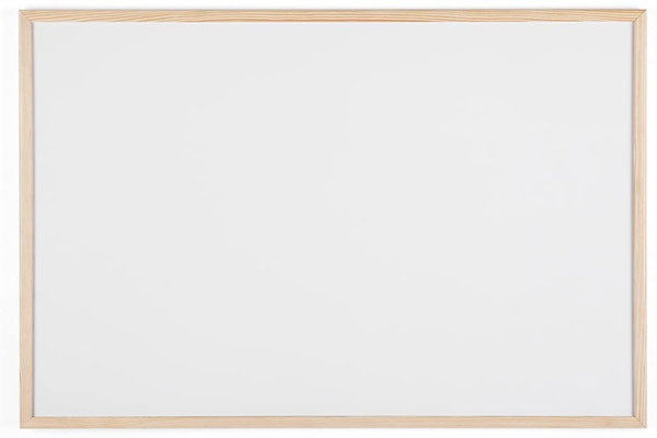 Biała tablica suchościeralna Bi-Office 90x60 cm rama drewniana do biura
