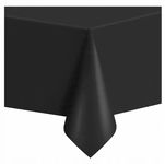 Obrus foliowy jednorazowy czarny urodziny party 274cm x 137cm gładki