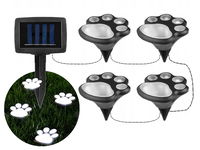 Lampa Solarna Led Ogrodowa 4szt Wbijane Psie Łapki
