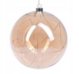 Dekoracja LED Amber 20 cm Bombka XXL LED Ciepłe Światło Lampion bombka XXL