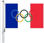 Flaga Francja 150x90 cm Flagi Francji Francuska Flaga Olimpijska Francji