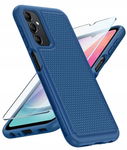 Etui FNTCASE do Samsung Galazy A25 Galaxy A24 5G niebieski + szkło