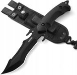 OMESIO NÓŻ OUTDOOROWY SURVIVALOWY MYŚLIWSKI 12 CM K10 CZARNY
