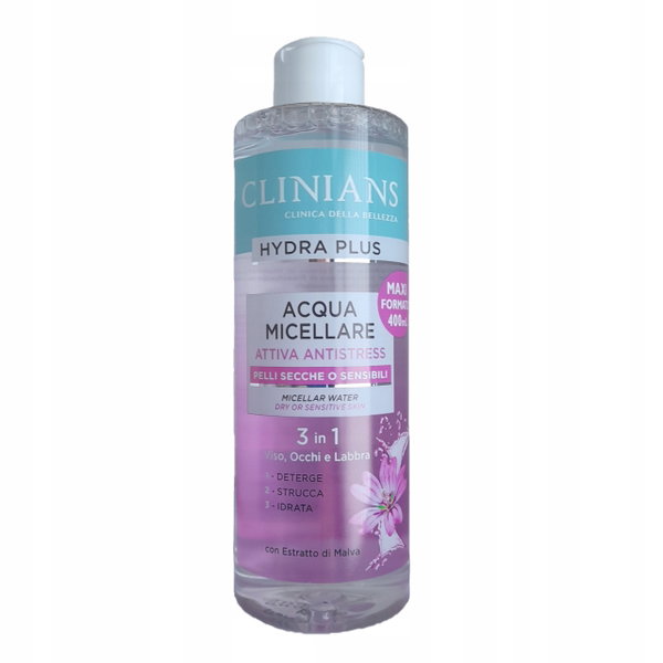 Clinians Woda micelarna 3w1 Hydra Plus 400 ml