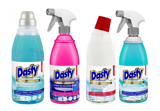 Dasty Zestaw chemii domowej - szyby, podłogi, łazienka, wc