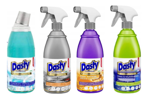 Dasty Zestaw chemii domowej - odkamieniacz, płyn do płyt indukcyjnych, żel do WC