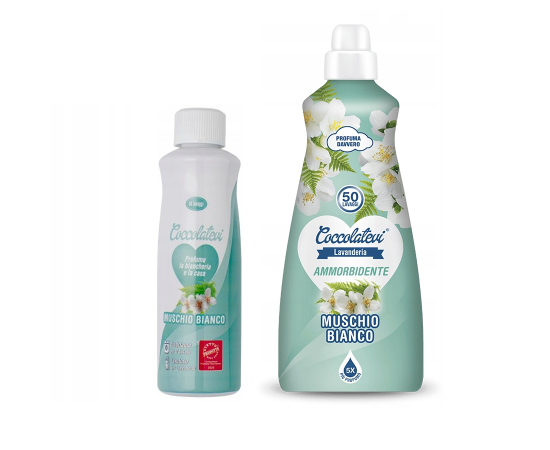 Coccolatevi Zestaw - Płyn do płukania + Perfumy do prania Białe Piżmo