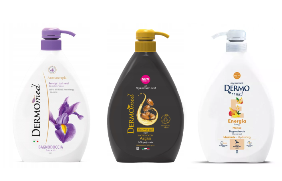 Dermomed Zestaw - 3 x Żel pod prysznic 1 L - Argan, Mango, Irys