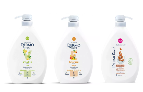 Dermomed Zestaw 3x Żel pod prysznic 1000 ml - Migdał, Mango, Limonka