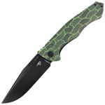 Nóż składany Bestech Keen II Black-Green G10/Titanium, Black Stonewashed CPM S35
