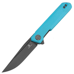 Nóż składany Bestechman Mini Dundee Tiffany Blue G10, Grey PVD D2 by Ostap Hel (