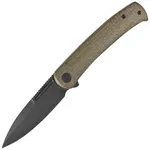 Nóż składany Civivi Caetus Green Burlap Micarta, Black Stonewashed 14C28N (C2102