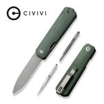 Nóż składany Civivi Sendy Green Canvas Micarta, Gray Stonewashed Nitro-V by Ben 