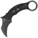 Nóż składany FOX Tribal K Karambit Black G10, Black Top Shield N690Co by Doug Ma