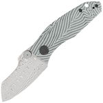 Nóż składany Kubey Knife Monsterdog White/Green G10, Damascus by Dmitry Osarenko