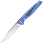 Nóż składany RikeKnife 803CH Blue Titanium/Carbon Fiber, Satin M390 by Richard W